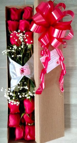 Caja 12 rosas R14