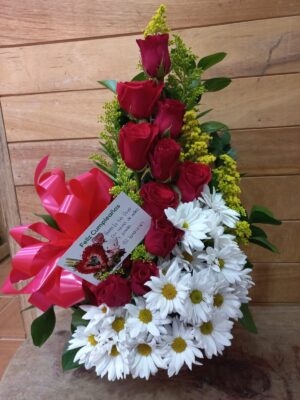 Espiral x 10 rosas y margaritas R19